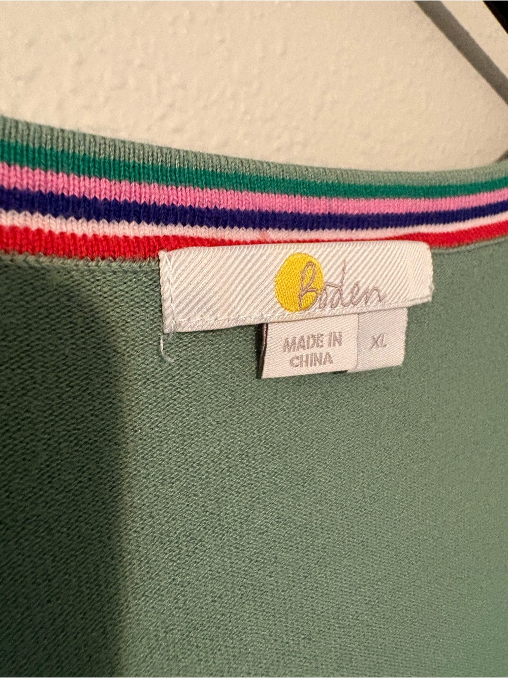 Boden Green Short Sleeve Cotton Crew Knit Top - Picture 9 of 11